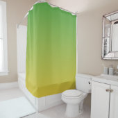 パーソナライズされた緑と黄グラデーション色 シャワーカーテン (インサイチュ)