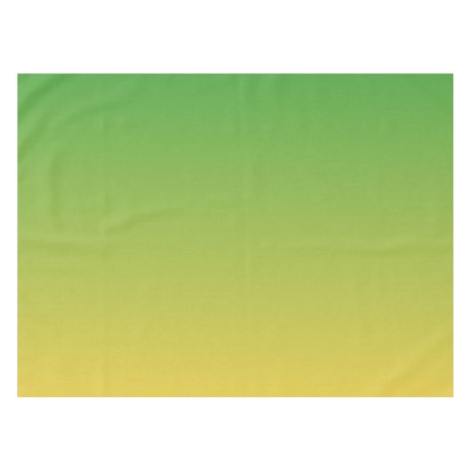 パーソナライズされた緑と黄グラデーション色 テーブルクロス (正面(横))