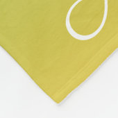 パーソナライズされた緑と黄グラデーション色 フリースブランケット (角)