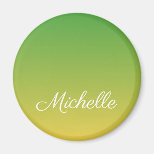 パーソナライズされた緑と黄グラデーション色 マグネット