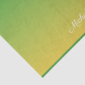 パーソナライズされた緑と黄グラデーション色 薄葉紙 (詳細)