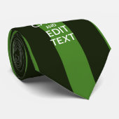 パーソナライズされた緑のストライプ保 ネクタイ (ロール)