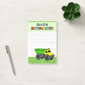 パーソナライズされた緑のトラック ミツヴァ ポストイット (オフィス)