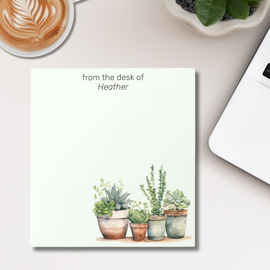 パーソナライズされた緑の名前 ノートパッド