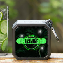 パーソナライズされた緑の熱帯離れパーティーネオン