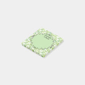 パーソナライズされた緑葉の枝 ポストイット (アングル)