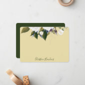 パーソナライズされた緑離れの水の色エレガント ノートカード (正面/裏面インサイチュ)