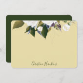 パーソナライズされた緑離れの水の色エレガント ノートカード (正面/裏面)