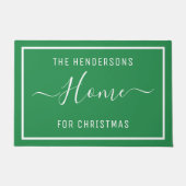 パーソナライズされた緑 ドアマット (正面)