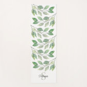 パーソナライズされた緑 ヨガマット (正面)