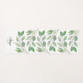 パーソナライズされた緑 ヨガマット (正面(横))