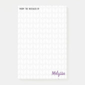 パーソナライズされた編み物ステッチ後のメモ ポストイット (正面)