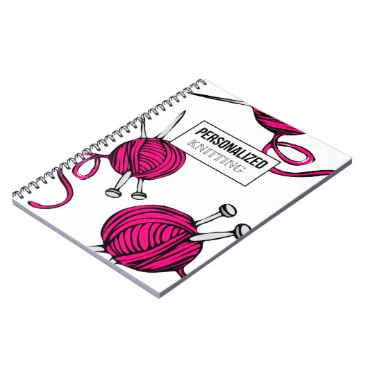 パーソナライズされた編み物 ノートブック (左側)