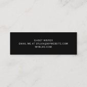 パーソナライズされた署名名スクリプシンプルト スキニー名刺 (裏面)