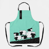 パーソナライズされた羊の群れ エプロン (正面)