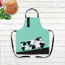 パーソナライズされた羊の群れ エプロン
