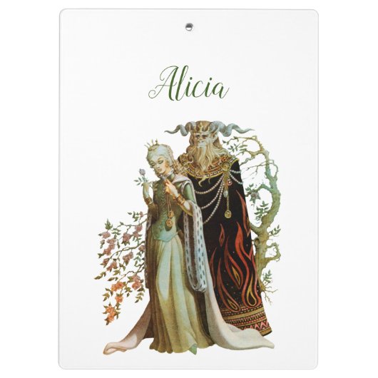 パーソナライズされた美しいと獣 クリップボード (裏面)