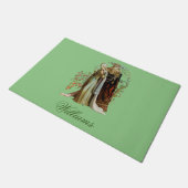 パーソナライズされた美しいと獣 ドアマット (アングル)