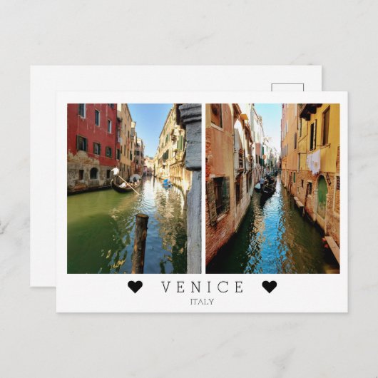パーソナライズされた美しいヴェネツィアの景色,イタリア ポストカード (正面/裏面)