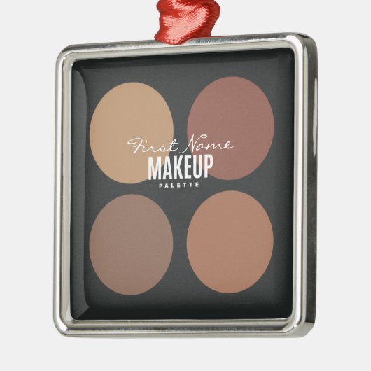 パーソナライズされた美しい化粧パレット メタルオーナメント (左)