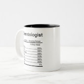 パーソナライズされた美容師栄養事実 ツートーンマグカップ (正面左)