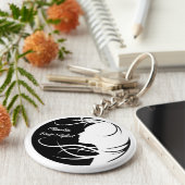 パーソナライズされた美容師 キーホルダー (側面)