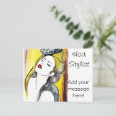 パーソナライズされた美容師 ポストカード (スタンド正面)