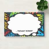 パーソナライズされた考えバブルおもしろいカラフル漫画簿 ポストイット (オフィス)