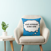 パーソナライズされた考えバブルレトロ漫画書 クッション (椅子)