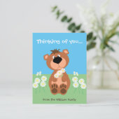 パーソナライズされた考え可愛いおもしろい ポストカード (スタンド正面)