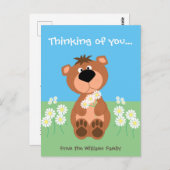 パーソナライズされた考え可愛いおもしろい ポストカード (正面/裏面)