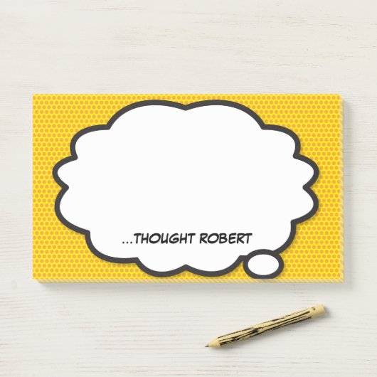 パーソナライズされた考え泡おもしろい漫画帳 ポストイット (デスク)