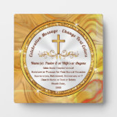 パーソナライズされた聖なる書物、 経典板、お祝い、名前 フォトプラーク (正面)