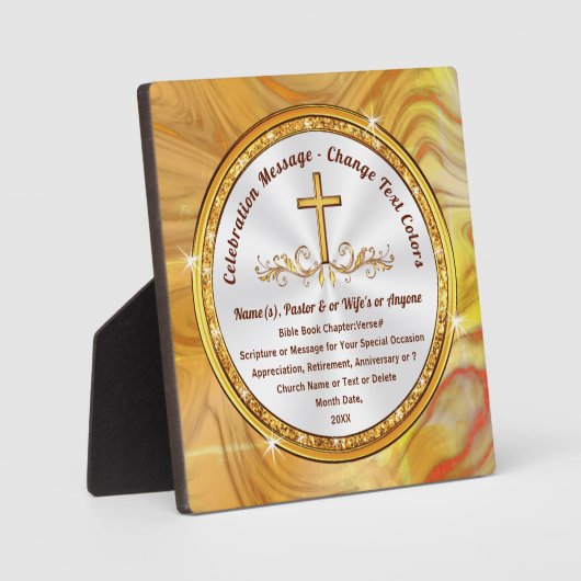 パーソナライズされた聖なる書物、 経典板、お祝い、名前 フォトプラーク (正面)