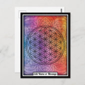 パーソナライズされた聖幾何学の花 ポストカード (正面/裏面)