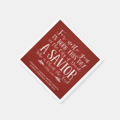 パーソナライズされた聖書聖句タイポグラフィ スタンダードカクテルナプキン (角)