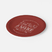 パーソナライズされた聖書聖句タイポグラフィ ペーパープレート (アングル)