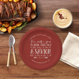 パーソナライズされた聖書聖句タイポグラフィ ペーパープレート