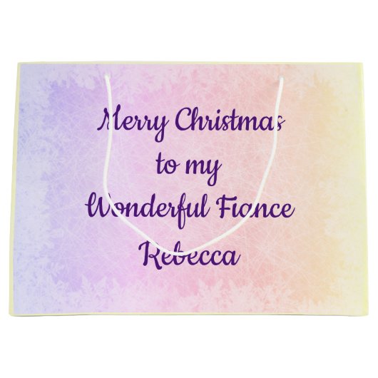 パーソナライズされた聖降誕祭 ラージペーパーバッグ (正面)