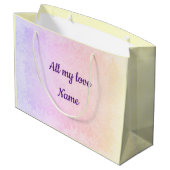 パーソナライズされた聖降誕祭 ラージペーパーバッグ (裏面アングル)