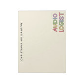 パーソナライズされた聴覚士の卒業ギフト ノートパッド (回転)