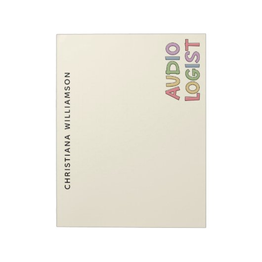 パーソナライズされた聴覚士の卒業ギフト ノートパッド (回転)