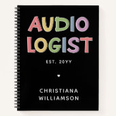 パーソナライズされた聴覚士の卒業ギフト ノートブック (正面)