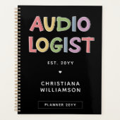 パーソナライズされた聴覚士の卒業ギフト プランナー手帳 (正面)