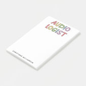 パーソナライズされた聴覚士の卒業ギフト ポストイット (アングル)