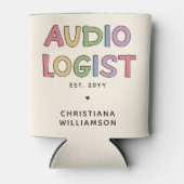 パーソナライズされた聴覚士の卒業ギフト 缶クーラー (正面)