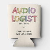 パーソナライズされた聴覚士の卒業ギフト 缶クーラー (裏面)