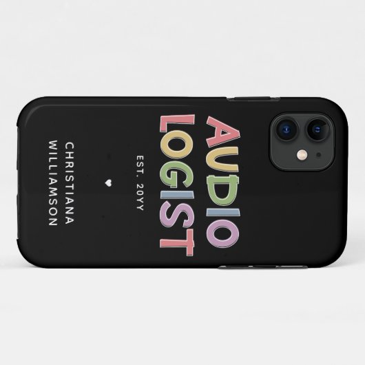 パーソナライズされた聴覚士の卒業ギフト Case-Mate iPhoneケース (裏面(横))