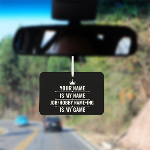 パーソナライズされた職業名と趣味名 カーエアーフレッシュナー