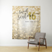 パーソナライズされた背景 ゴールド ライト スイート 16 タペストリー (インサイチュ)